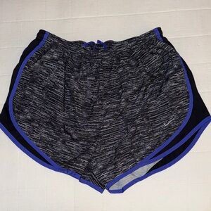 Nike Women's Black and Purple Athletic Shorts